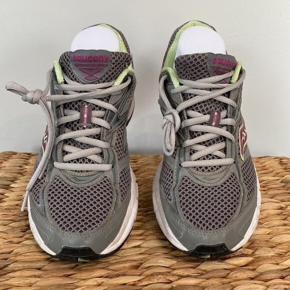 Saucony Cohesion XT-600 Athletic Running Shoes Performance Wear Lime Green Pink - Picture 2 of 12